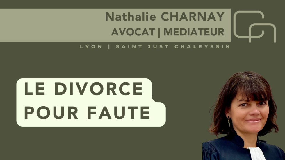 LE DIVORCE POUR FAUTE Nathalie Charnay Avocat Lyon